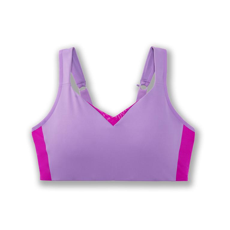 Brooks Drive Convertible Women's Running Bra - Heliotrope/Magenta/MediumPurple (89732-HNFG)